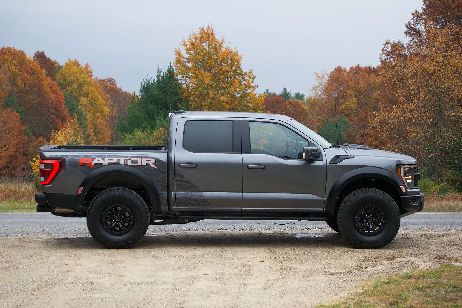 2023 Ford F-150 Raptor R Gray Side View