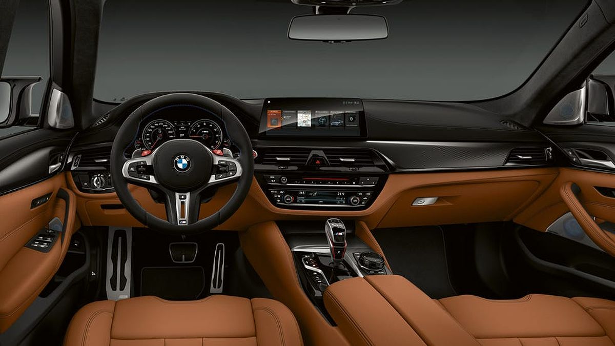 The 2019 BMW M5 gets special logos inside and out